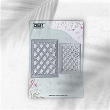CraftAddictionUK Die - Stitched Lattice Layers / Rectangle